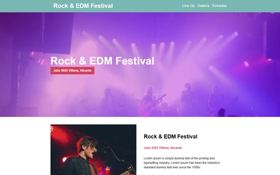 Rock Festival - Sitio Web Promocional (curso)