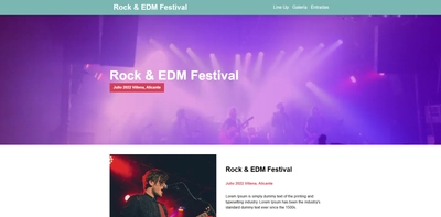 Rock Festival - Sitio Web Promocional (curso)