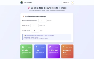Calculadora de Ahorro de Tiempo
